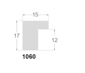 Guld liste, 15 x 17 mm - Billede 2
