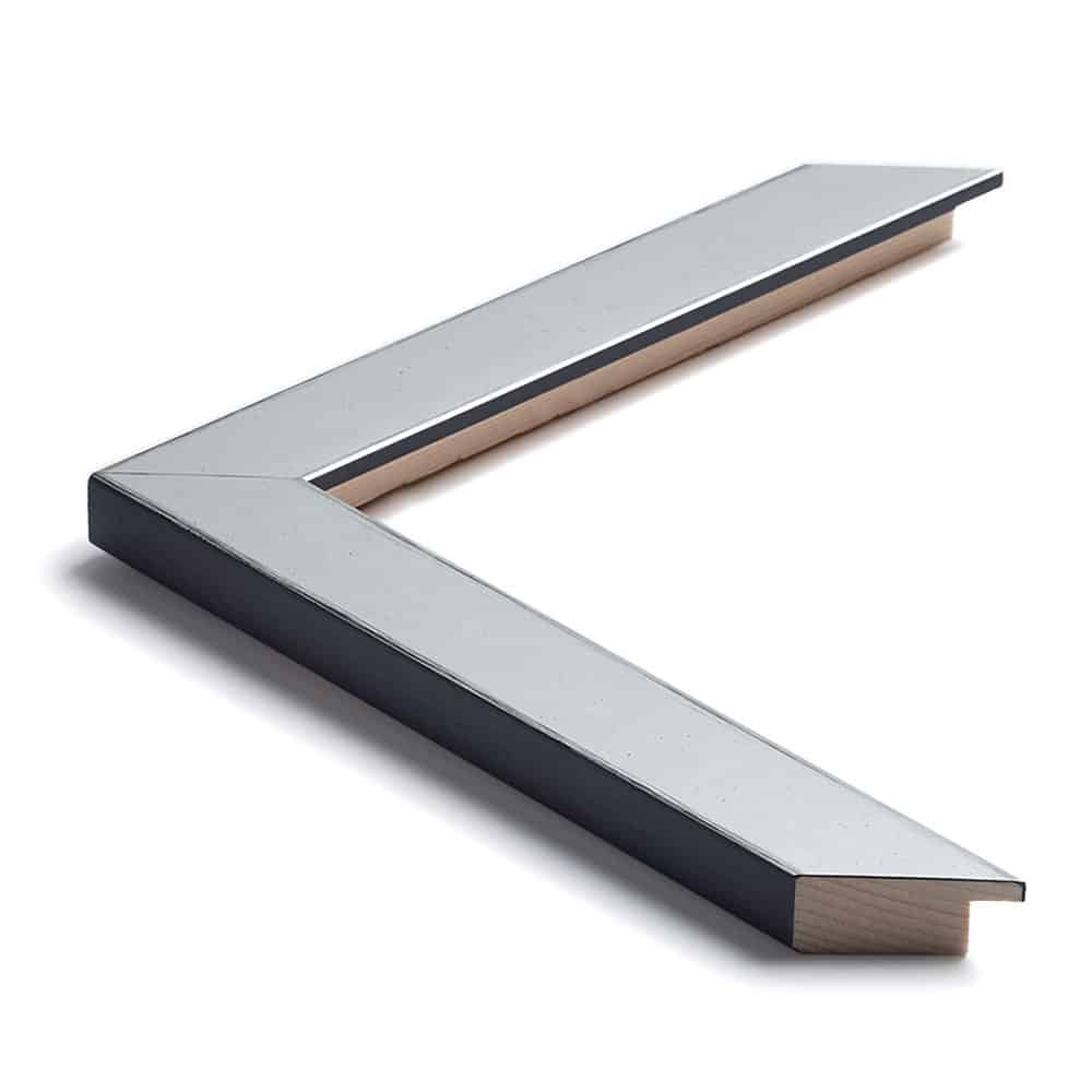 Sølv liste m/sort kant, 30 x 17 mm - Billede 3