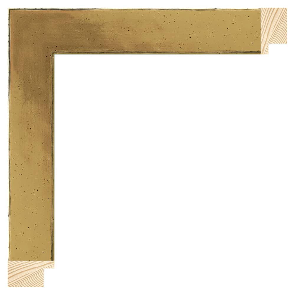 Guld liste m/sort kant, 30 x 17 mm
