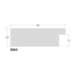 Silkemat sort liste, 60 x 20 mm - Billede 2