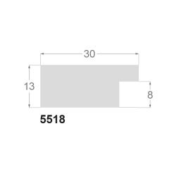 Silkemat sort liste, 30 x 13 mm - Billede 4