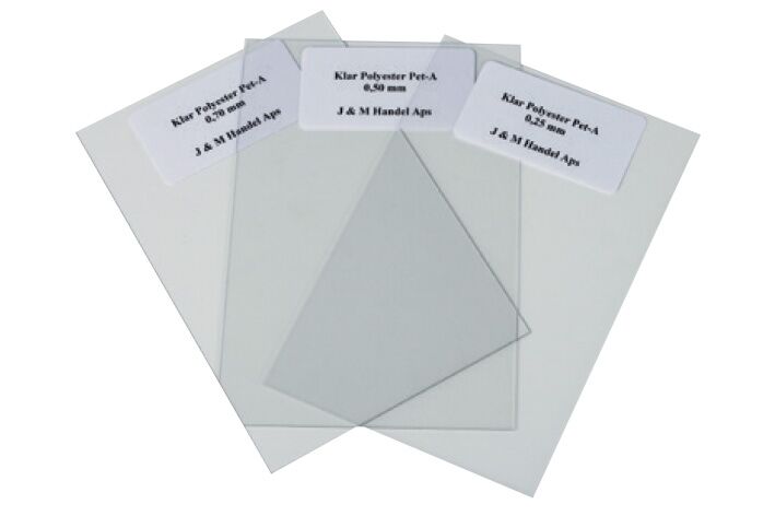 Polyester klar 72 x 102 cm x 0,25 mm