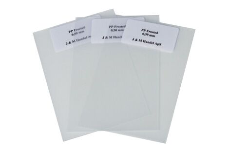 Polypropylen frosted 72 x 102 cm x 0,3 mm