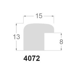 Sølvliste m/ sort bund 15 x 13 mm - Billede 2