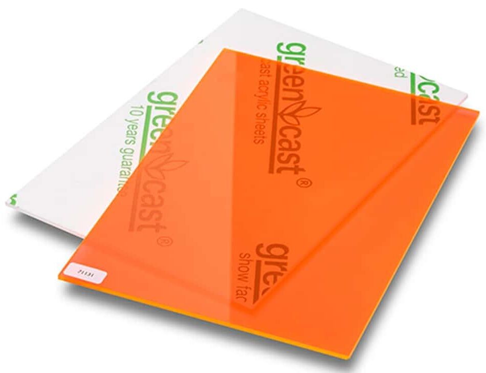 Acryl XT Orange "flour" 203 x 305 cm x 3 mm